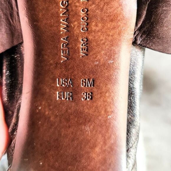 Vera Wang Lavender Greta Rocker Open Toe Platform Stiletto Bootie, US 6 … - Picture 4 of 7